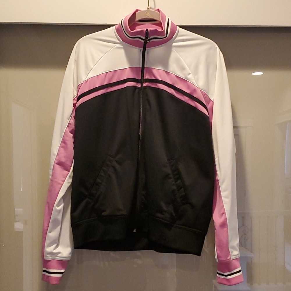 Nike track jacket, Sz XL in Black, white & Mauve